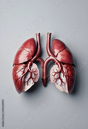Human lungs anatomical mode...