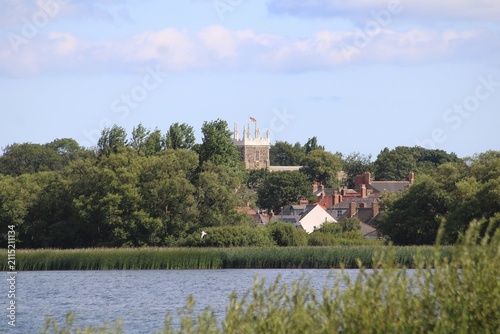 Hornsea, East Riding of Yorkshire, viewed from across the Mere.