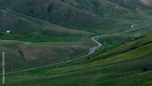 Canvas Print road in mountains