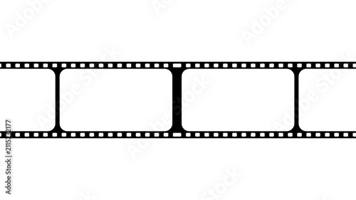 Seamless 35mm strip overlay loop, cinematic motion background, for retro media, projects