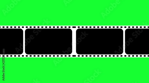Seamless moving strip overlay on green screen for cinematic editing motion