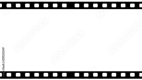 Classic 35mm strip frame overlay with transparent center for cinematic editing and motion vintage retro
