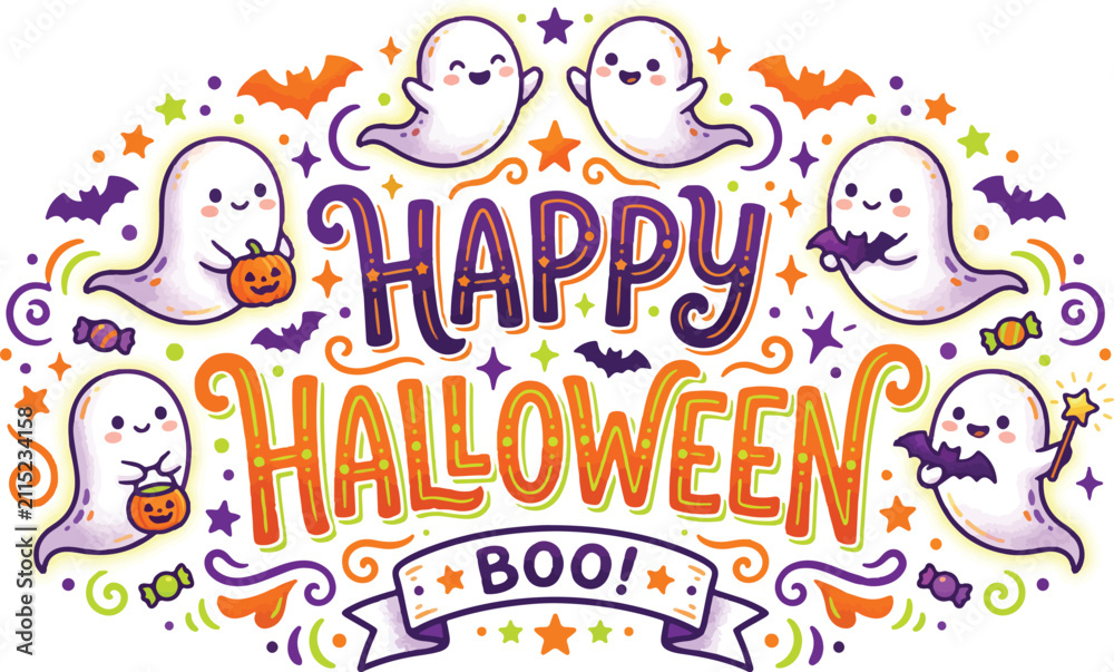Fototapeta premium Happy Halloween vector