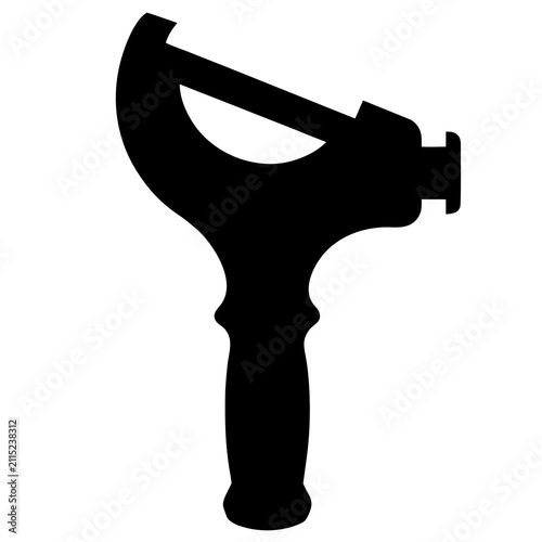 Foto Black silhouette of a vegetable peeler, kitchen tool icon for cooking and food p