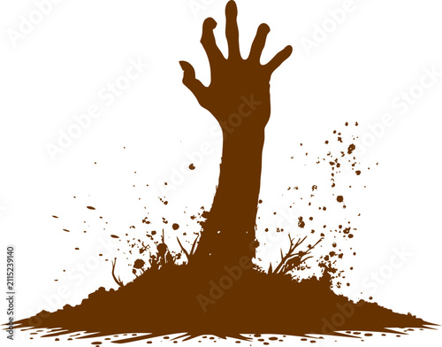 A zombie hand came out of it for halloween day