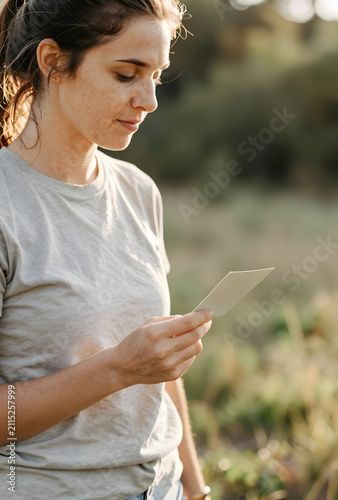 Young woman with freckles l...
