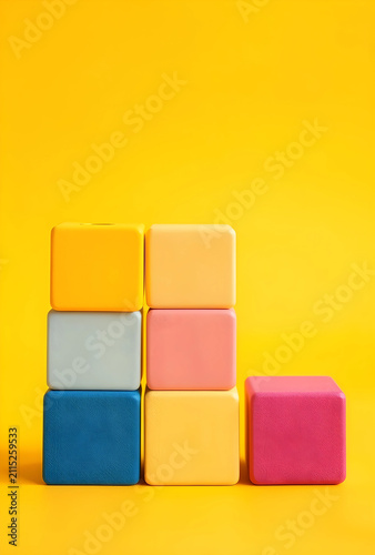 Colorful stacked geometric ...