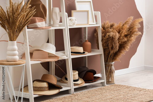 Stylish white ladder shelf ...