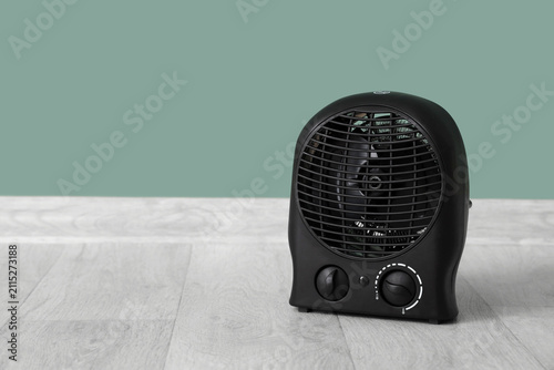 Black electric fan heater o...