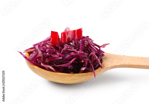 Wooden spoon of tasty red s...