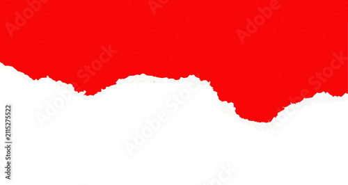 Torn or ripped red paper isolated on transparent png background,torn red paper edges,Torn Paper christmas frame effect mockup