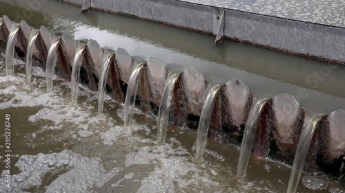 Industrial wastewater treatment, close up
