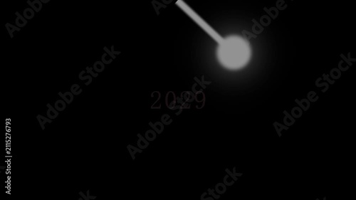 2029 New Year Countdown Swinging Light Pendulum