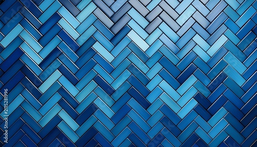 modern blue ceramic chevron mosaic tile wall background texture