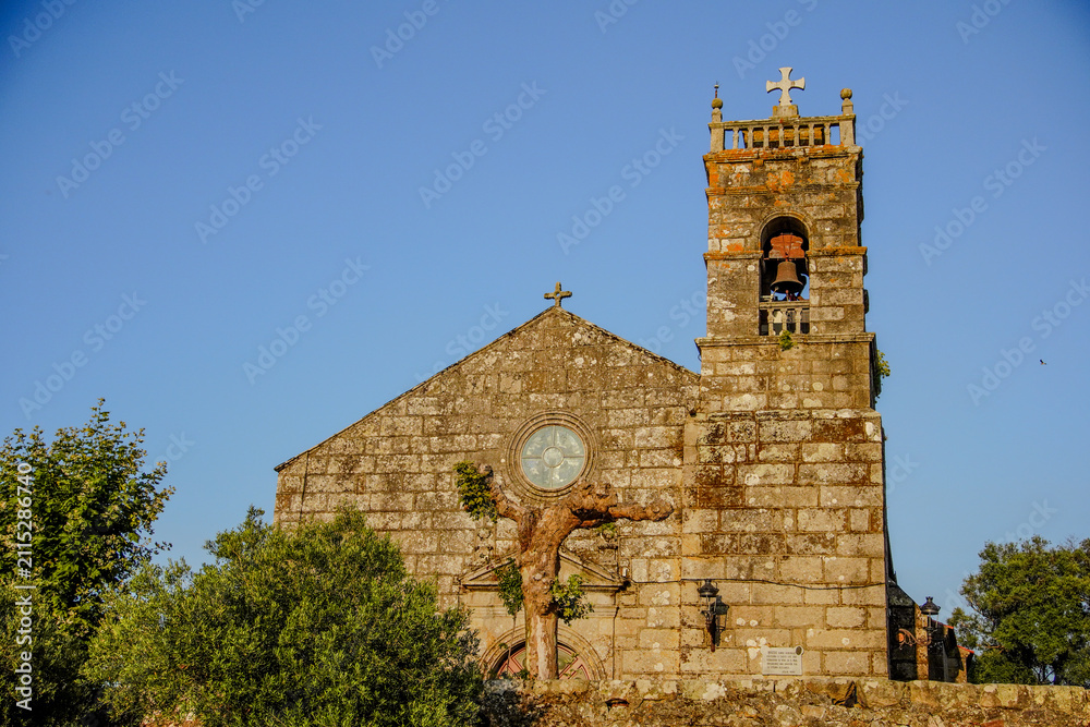 Fototapeta premium Church of San Miguel de Bouzas in Vigo, Galicia, Spain 