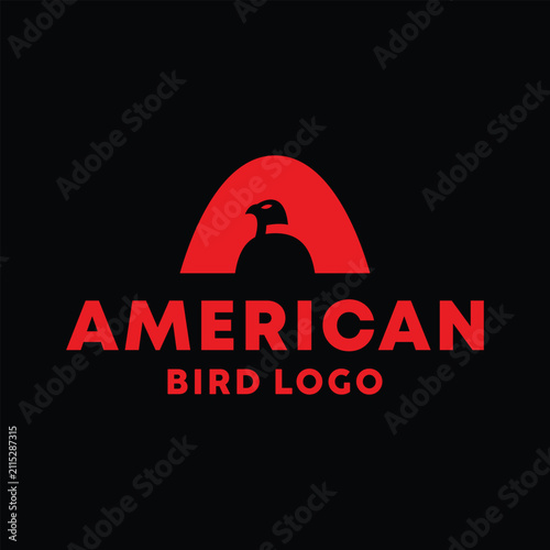 Letter A Bird American Eagle Logo Vector Design