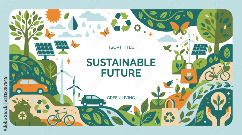 Obraz premium Sustainable future green energy concept