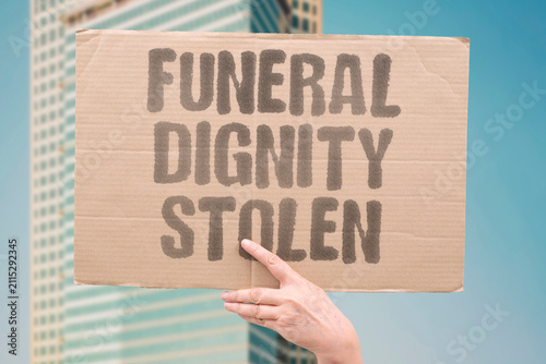 Obraz na płótnie "Funeral Dignity Stolen" Families were denied proper respect for the dead