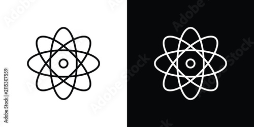 Bild auf Leinwand Physics icon line art symbols set