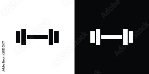 Cuadro en lienzo Barbell icon simple artwork group