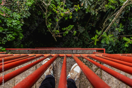 Vertigo View Looking Down from Red Observation Tower