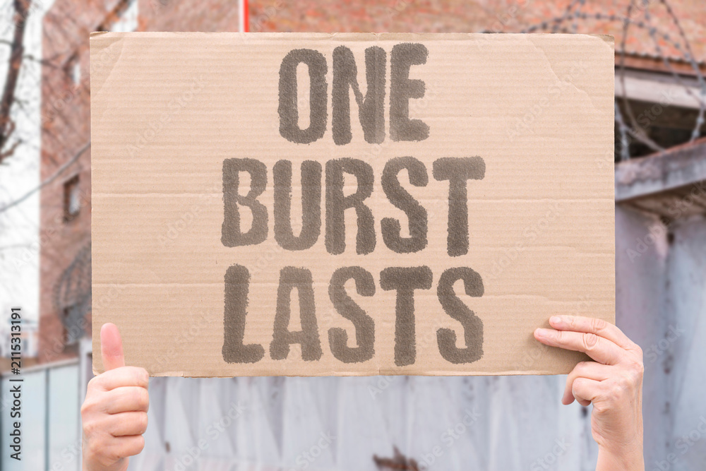 Foto "One Burst Lasts" A brief violent act creates long-term damage