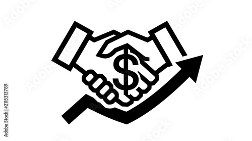 Business partnership growth financial success symbol