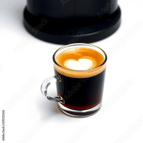Espresso coffee with heart ...