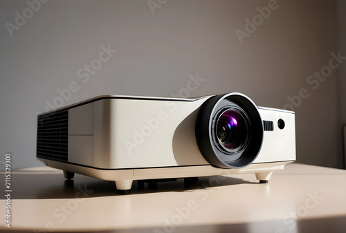 Modern white video projecto...