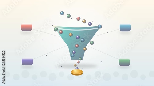Pastel Clay 3D Customer Conversion Funnel