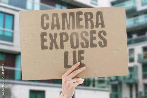 Canvas Print "Camera Exposes Lie" Video evidence can contradict false accounts