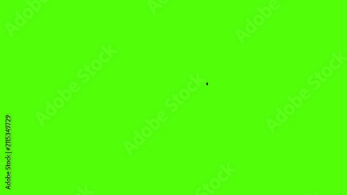 Black wind line effect loop animation on green screen background, chroma key speed graphic element