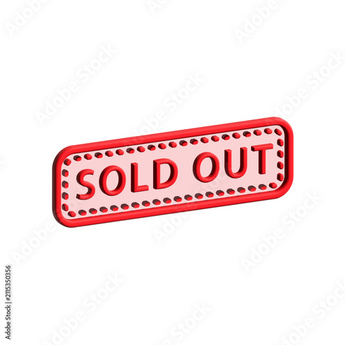 Sold Out label icon design template