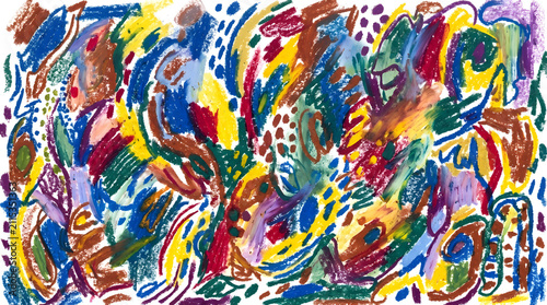 Vibrant Abstract Watercolor Painting with Energetic Brushstrokes and Bold Colors.