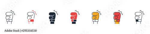Foto Jump rope cardio icon set collection featuring skipping, endurance training, agi
