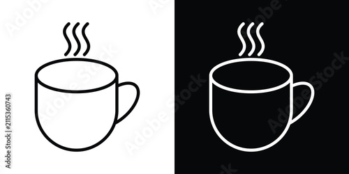 Hot coffee cup icon