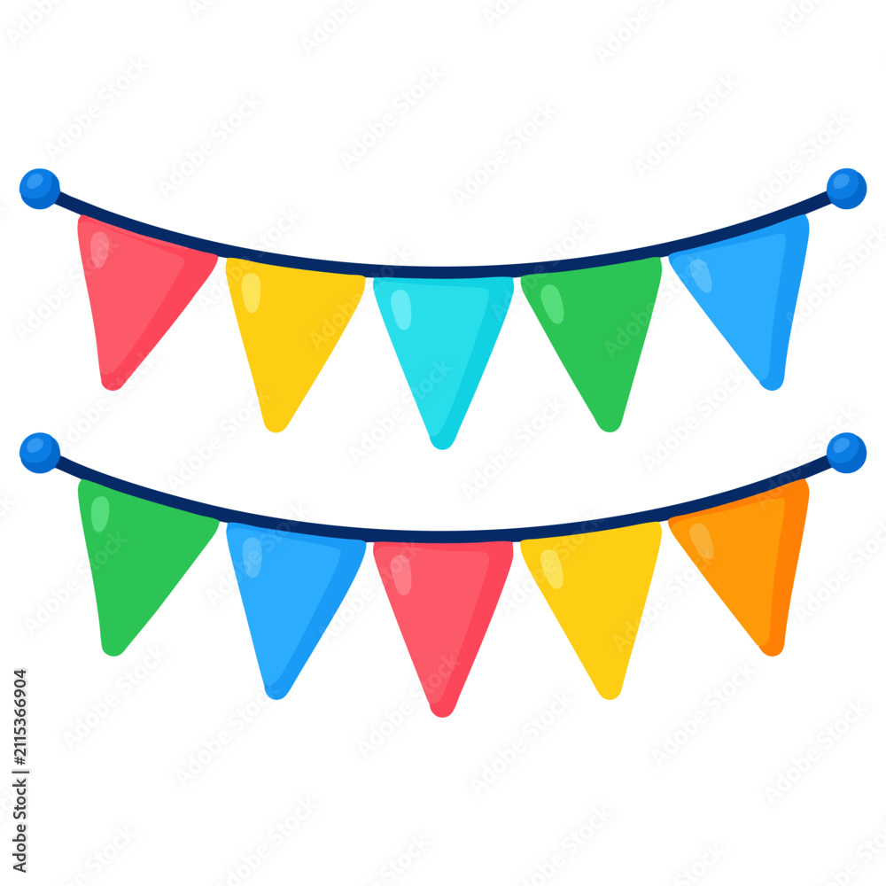 Fototapeta premium Colorful festival bunting banner for celebrations parties and special events