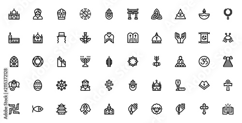 Foto Religion icon set