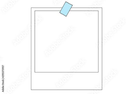 Illustration of a white photo frame