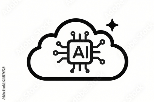 Cloud Artificial Intelligence Concept AQ