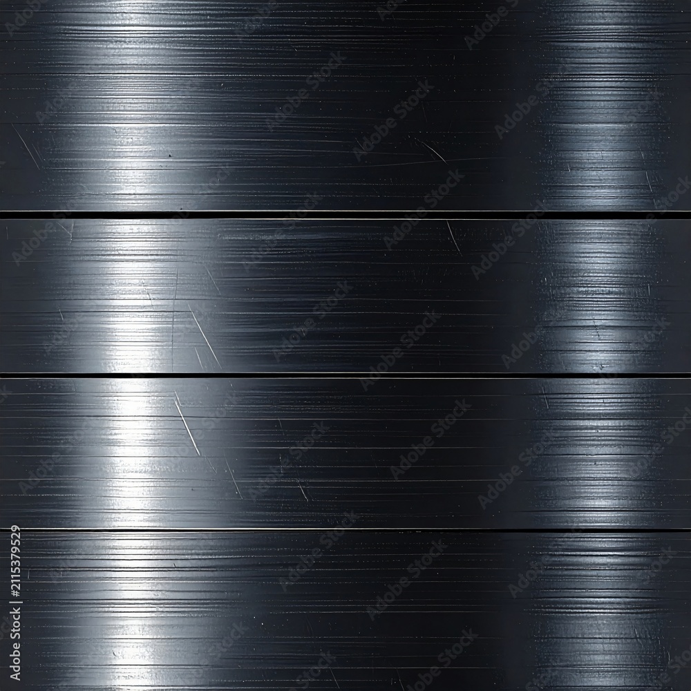 Obraz premium Close-Up of Black Brushed Metal Panels with Subtle Scratches and Reflective Highlights