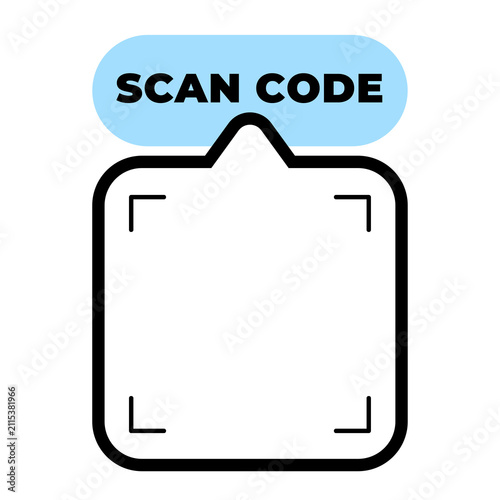 Scan Me QR Code Label Vector, Modern Call to Action Sticker and Sign Set. Colorful Isolated