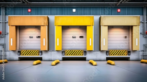 Insulated Refrigerated Loading Docks with Safety Barriers and Bright Overhead Lights