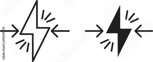 Foto Conflict icon line artwork pack