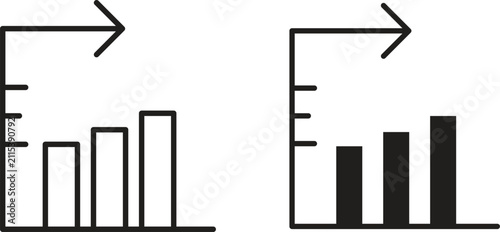 Obraz na płótnie Diminishing returns icon line artwork pack