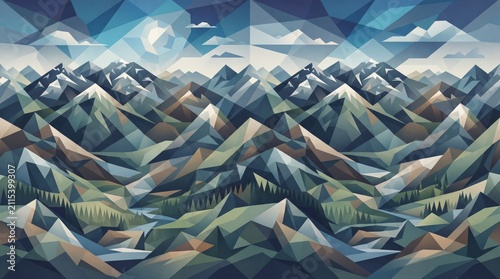Wales pattern geometric low poly mountains landscape with mountain geometric landscape abstract triangular wallpaper
