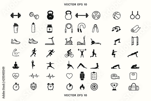 Fitness Gym Icon Collection