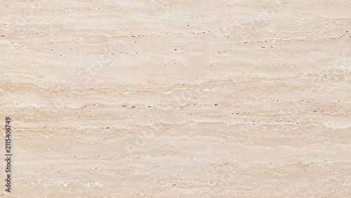 Natural beige travertine stone texture with smooth surface and soft light brown patterns