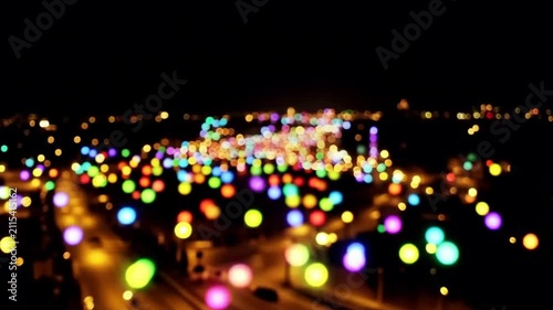 Abstract colorful bokeh light background