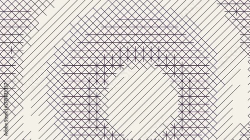 Intersecting diagonal grid lines form a complex geometric diamond pattern. This abstract design is suitable for backgrounds, textiles, and branding.